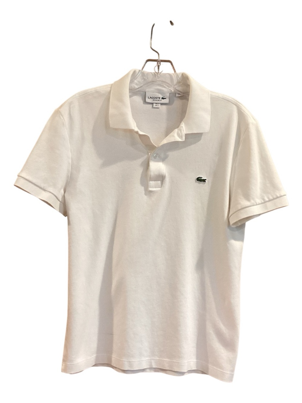 Lacoste Classic White Polo Shirt Croc Logo Misses size S - Picture 4 of 8